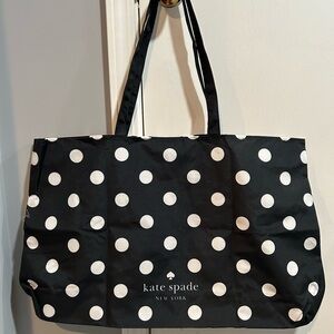 Brand new Kate Spade Polka Dot XL Tote Black/White